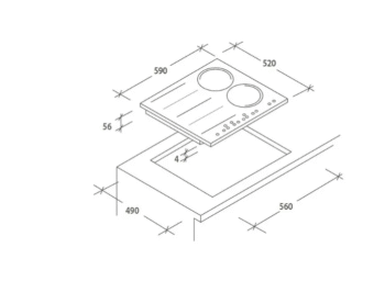 CFIB636DV WIFI dimension