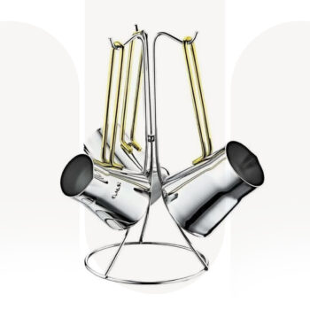 7034 Set of 3Pcs Turkish Coffee Pots with Stand