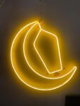Neon Moon and Lantern LED Wall Light | Hanging Light for Indoor/Outdoor Decoration