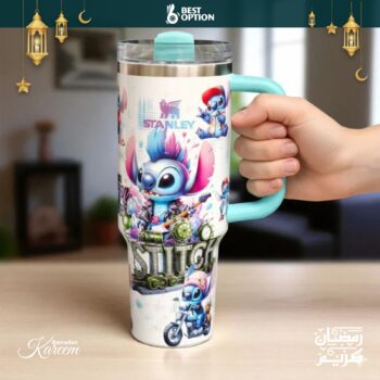 Disney Stitch Stanley Tumbler 40oz | Stainless Steel Insulated Travel Mug with Handle & Straw